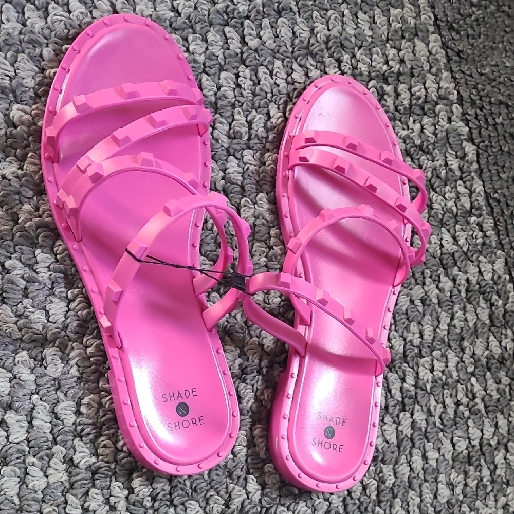 Shade & Shore‎ Pink Strappy Sandals 7
